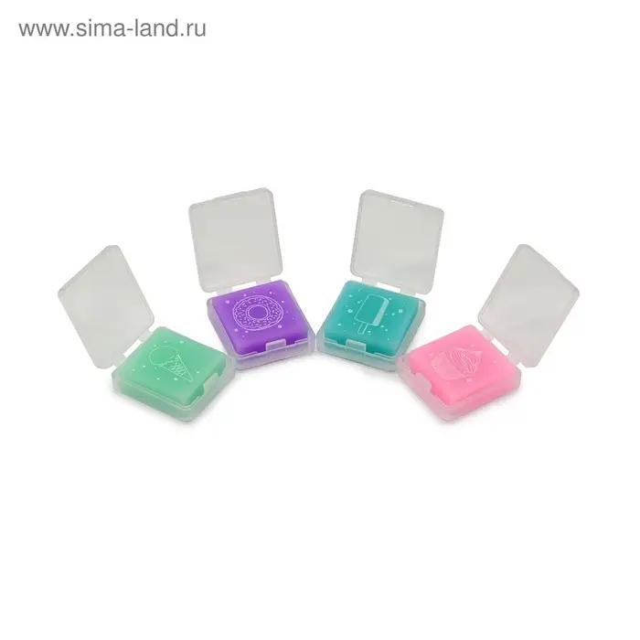 Ластик HappyGraphix Zefir квадратный, мягкий, МИКС