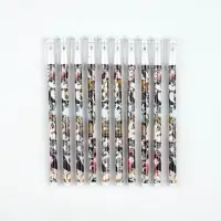 Ручка пластик с колпачком "Мемные коты", синяя паста, шариковая 0,5 мм