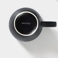 Кружки Magistro Carbon, набор 2 шт., 380 мл, фарфор, чёрная