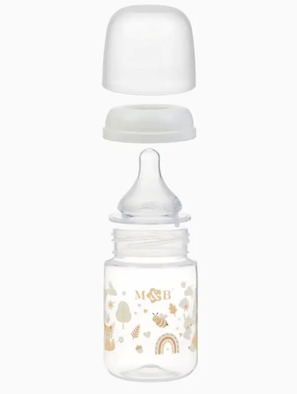 Бутылочка для кормления, широкое горло &Oslash;50 мм, +0мес., 180 мл, M&B