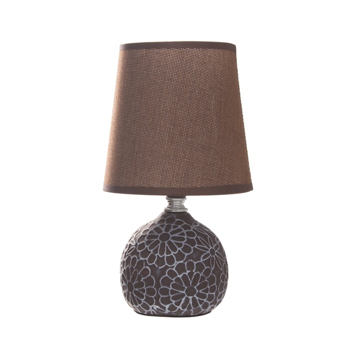 Настольная лампа Настольная лампа "Элис" Е14 40вт коричневый 13х13х25 см