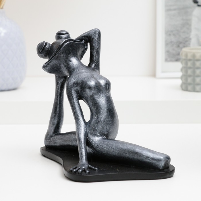 Фигура Фигура "Лягушка йог на шпагате" 16х21х11см, серебро