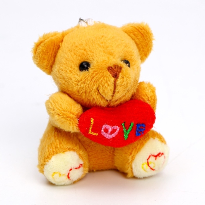 Брелок - мягкая игрушка «Мишка с сердцем», цвета МИКС, набор 3 шт. Брелок - мягкая игрушка «Мишка с сердцем», цвета МИКС, набор 3 шт.