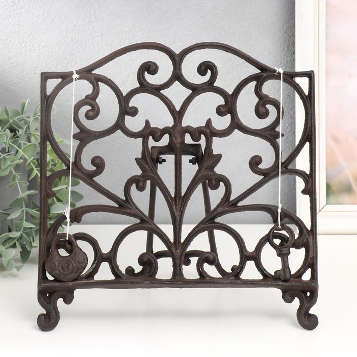 Сувенир чугун подставка  Сувенир чугун подставка "Ажурная ковка" 4,5х27х29,5 см