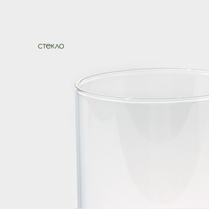 Банка стеклянная для сыпучих продуктов с бамбуковой крышкой BellaTenero «Эко», 450 мл, 8,5×10,5 см