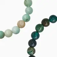 Набор браслетов 2 шт.&laquo;Амазонит и Азурит&raquo;, d=6 см, шар №8, голубой