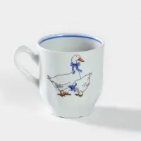 Кружка Добрушский завод &laquo;Гуси&raquo;, 220 мл, фарфор, белая, рисунок МИКС