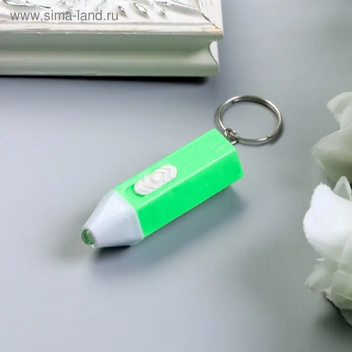 Фонарик свет на кольце  Фонарик свет на кольце "Карандаш" мигает МИКС 5х1,7х1,7 см