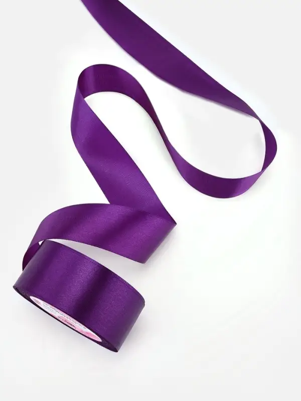 Лента атласная, 40 мм, 23&plusmn;1 м, фиолетовая