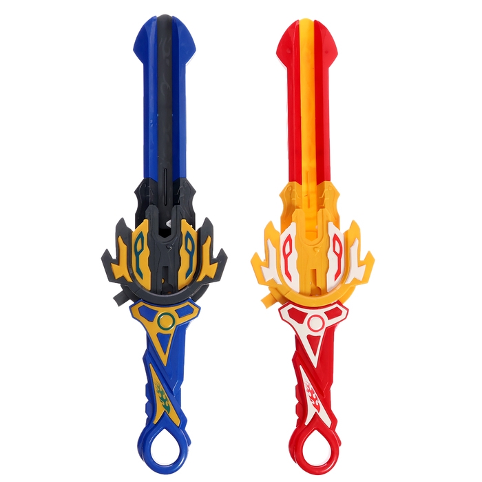 Набор волчков с мечом ULTRA SPIN «Сражение гладиаторов», 4 волчка, 2 устройства запуска, арена