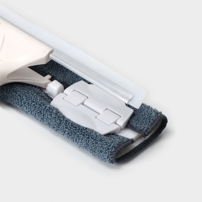 Окномойка бабочка Raccoon, стальная телескопическая ручка, микрофибра, поворот на 180°, 27×7×114(137) см Окномойка бабочка Raccoon, стальная телескопическая ручка, микрофибра, поворот на 180°, 27×7×114(137) см