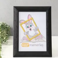 Фоторамка для фото 21&times;30 см Keep memories Luxe Elegance, с ножкой, пластик, чёрный, (пластиковый экран)