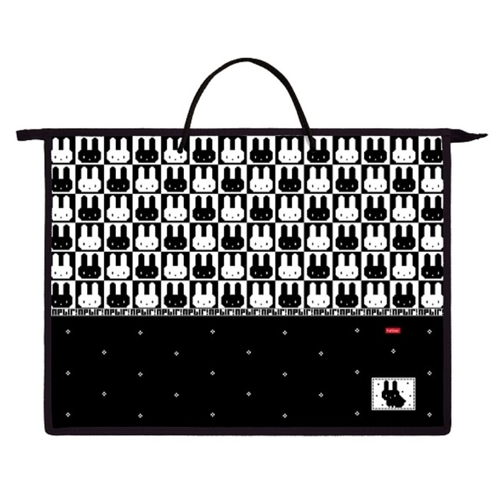 Папка для чертежей и рисунков А3, 460 х 345 х 50 мм, с ручками пластиковая, молния сверху, Hatber Папка для чертежей и рисунков А3, 460 х 345 х 50 мм, с ручками пластиковая, молния сверху, Hatber "Кролик Пиксель"