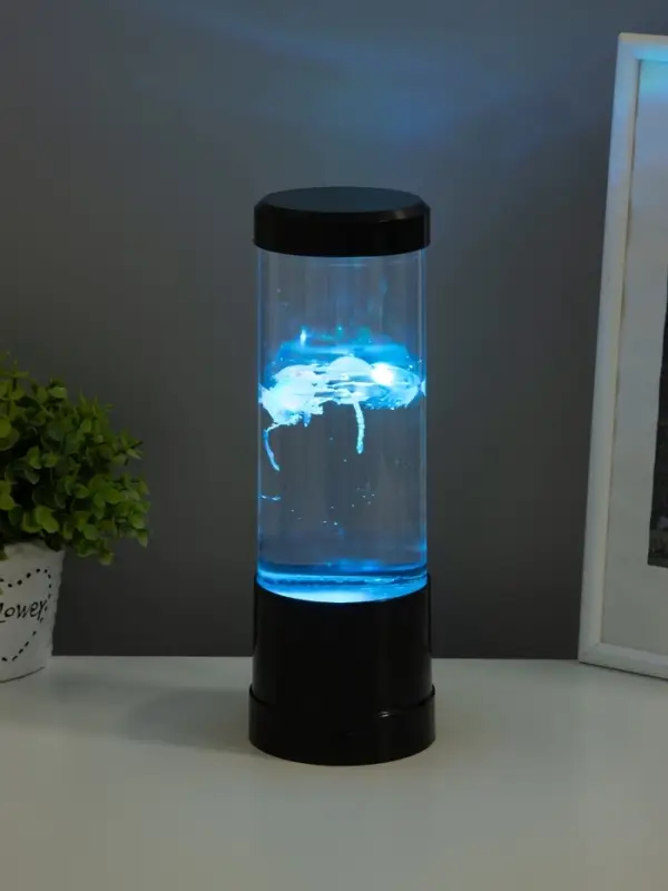 Лава - лампа RISALUX &laquo;Медузы&raquo;, подсветка, RGB, USB, 3-5 Вт, чёрная, 9&times;9&times;25.5 см