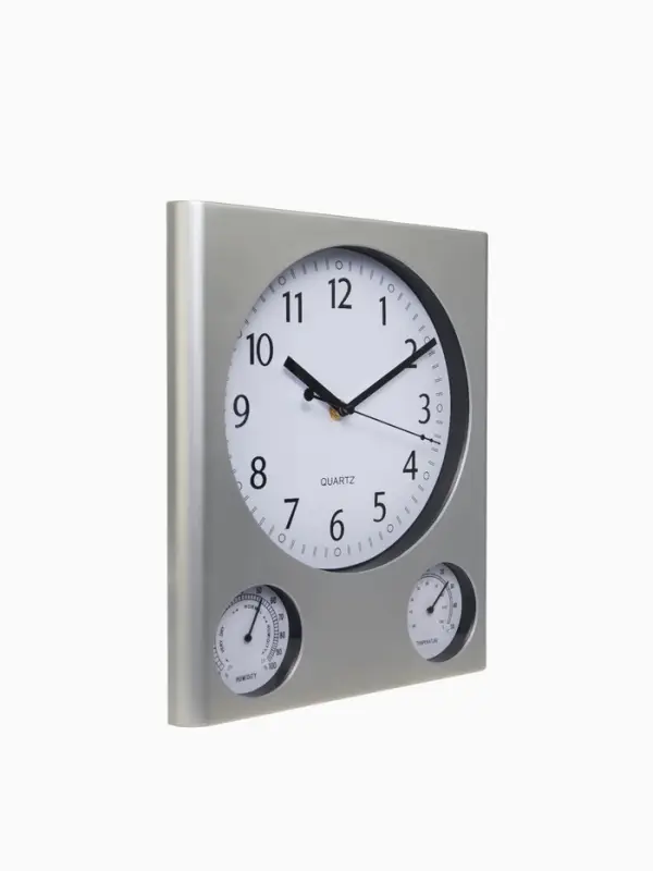 Часы настенные классические &laquo;Верность&raquo;, плавный ход, термометр, гигрометр, 29.5&times;25 см, d=20 см, от батарейки 1&times;АА