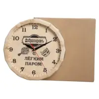 Часы для бани Добропаровъ &laquo;С легким паром&raquo;, настенные, бочонок