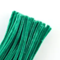 Синельная проволока 100 шт., 30&times;0.8 см, зелёная, лист
