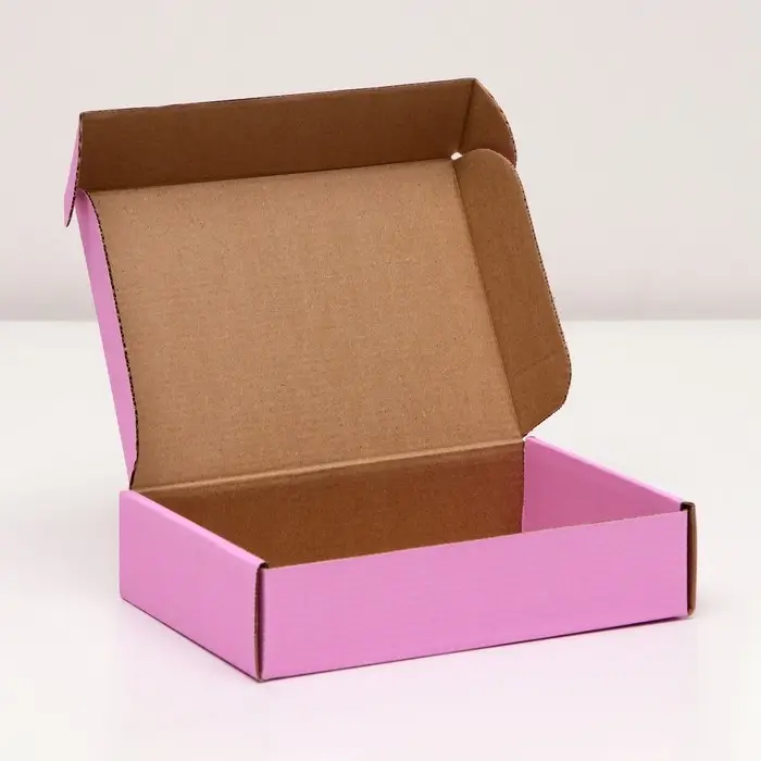 Коробка самосборная, розовая 21×15×5 см Коробка самосборная, розовая 21×15×5 см