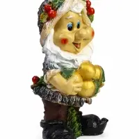 Садовая фигура из полистоуна &laquo;Гном с жёлудями&raquo;, 47&times;26 см
