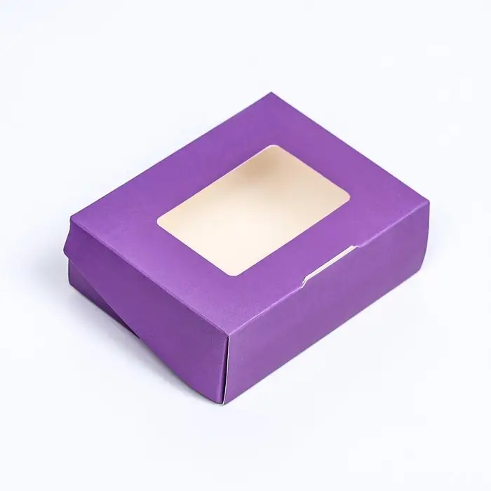 Контейнер на вынос, сиреневый, 10×8×3.5 см