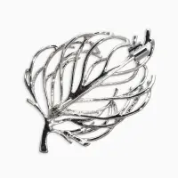 Брошь "Лист" веточка, цвет серебро Брошь "Лист" веточка, цвет серебро