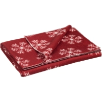 Плед флис Luscan, 130x170 см, 160 г/м2, метель красный