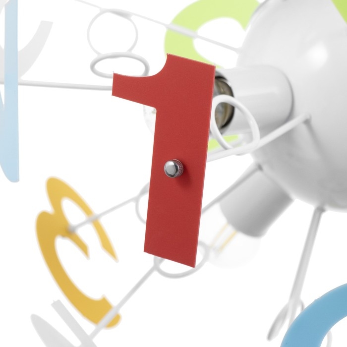 Люстра Люстра "Алфавит" 4хЕ27 40Вт цветной 56х56х70см