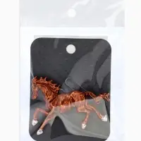 Брошь "Лошадь", конь степной, цвет коричневый в золоте