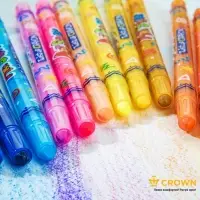 Мелки восковые, 8 цветов, Crown, выкручивающийся стержень, ПВХ, МИКС