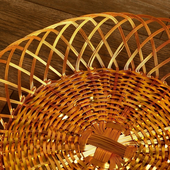 Корзинка для фруктов Корзинка для фруктов "Ирфан" алюминий, 46х46х9 см