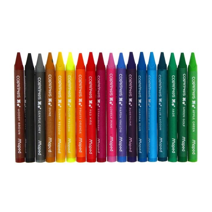 Мелки восковые 18 цветов, Maped Color Peps Wax Мелки восковые 18 цветов, Maped Color Peps Wax