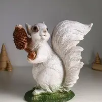 Фигура "Белка с шишкой" с глиттером, 26х28 см, Фигура "Белка с шишкой" с глиттером, 26х28 см,