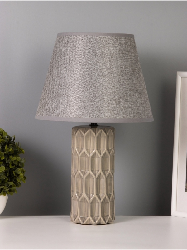 Лампа настольная Лампа настольная "Лирика" 40Вт Е14 серый 24х24х38см