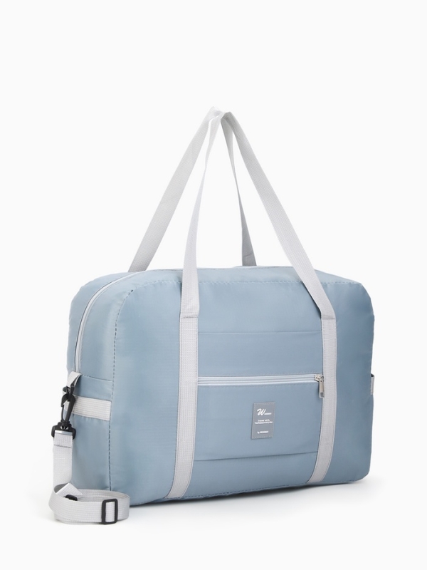 Сумка дорожная на молнии, серая