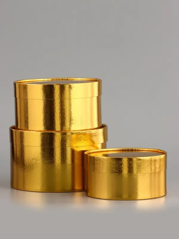 Набор подарочных коробок 3 в 1, завальцованные, золотой, 20&times;12 - 18&times;10 - 16&times;8 см