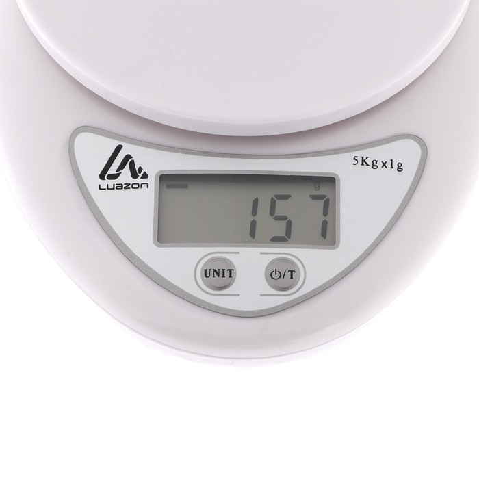 Весы кухонные Luazon LVK-501, электронные, до 5 кг, белые Весы кухонные Luazon LVK-501, электронные, до 5 кг, белые