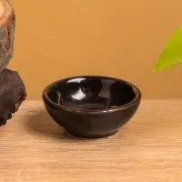 Соусник, 4.5×4.5×2 см, керамика, чёрный