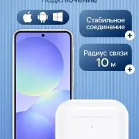 Наушники беспроводные Hoco EW10, TWS, вкладыши, Bluetooth 5.1, 30/300 мАч, белые