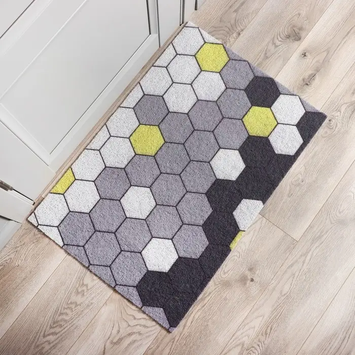 Коврик придверный Доляна &laquo;Гамма&raquo;, вырезной, грязезащитный, 60&times;90 см, серый