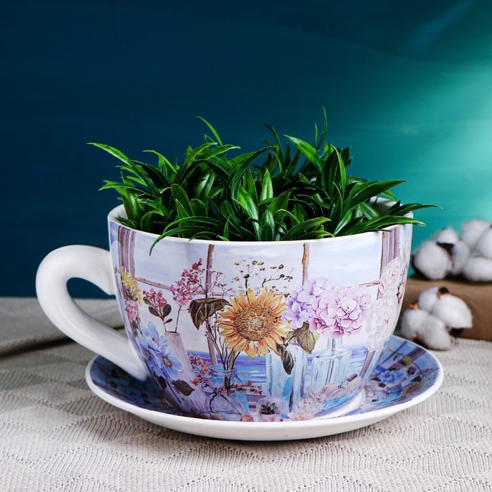 Горшок в форме чашки Горшок в форме чашки "Блум" марсель, 19х24х12см 23х19х12см