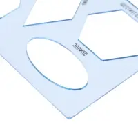 Трафарет Calligrata &laquo;Геометрические фигуры&raquo;, линейка 17 см