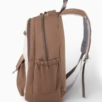 Рюкзак 31*14*44 см, 2 отд. 3 н/карм+пенал, Комби корич/бел