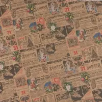 Бумага упаковочная бурый крафт &laquo;Газета советская&raquo;, 1 лист, 70&times;100 см