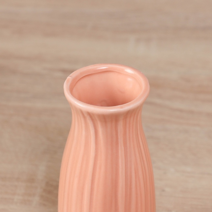 Ваза керамика настольная Ваза керамика настольная "Фрэнсис" талия, 12,5х5 см, персиковый