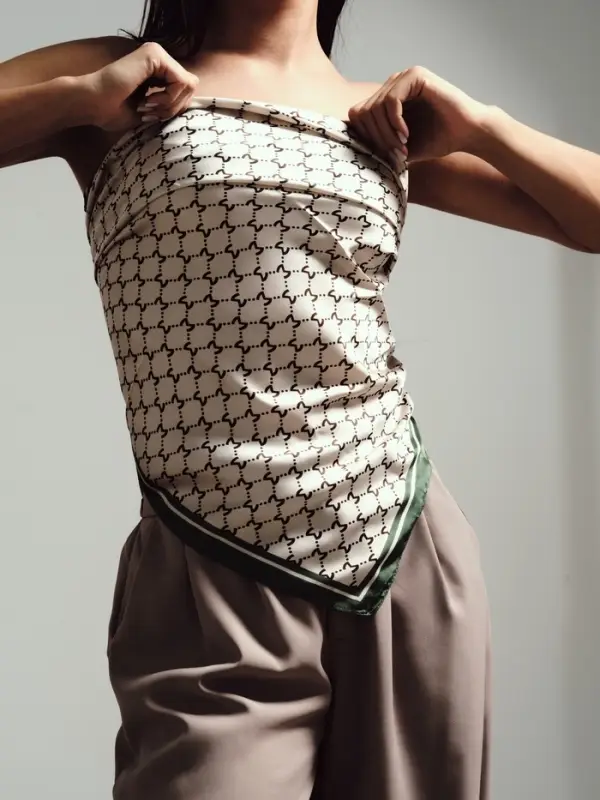 Платок женский MINAKU 70*70 см, зеленый