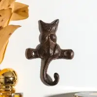 Крючок настенный &laquo;Котёнок&raquo;, ключница декоративная, чугун, 7.2&times;1.8&times;10 см