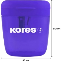 Точилка Kores DEPOSITO 1X одно отверстие, цвета в ассортименте 35809