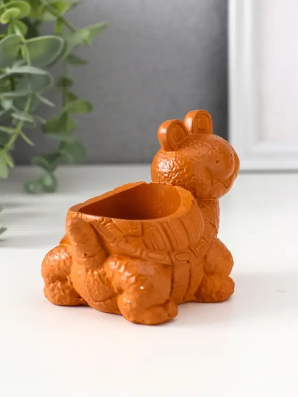 Фигура с подставкой для мелочей «Черепаха», 7.5×10×6 см, красная глина