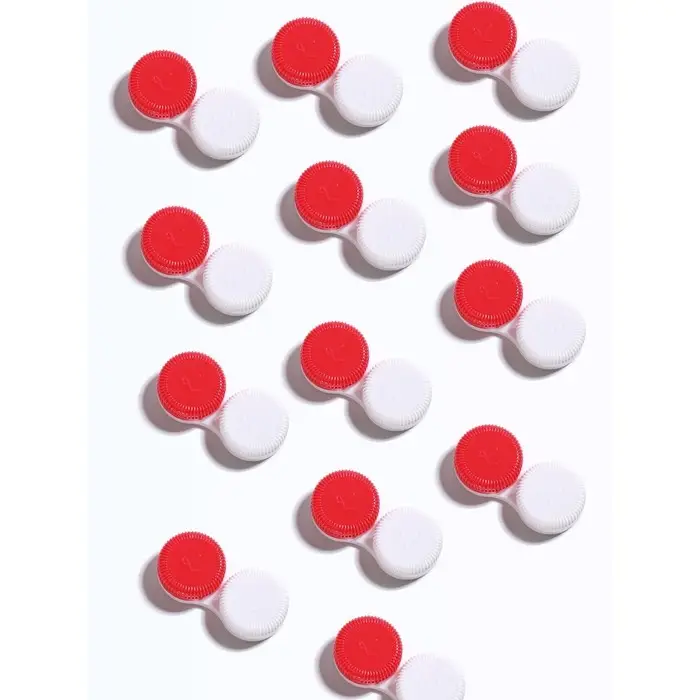 Контейнер д/контакт линз 6*2,8см Ребристый (наб 20шт цена за наб)  за набор МИКС ОТ