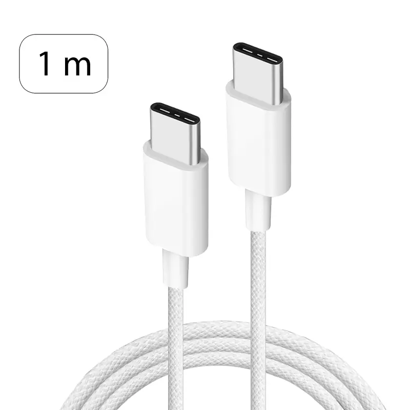 Кабель Type-C на Type-C 1M 60W в пакетиках (1000шт/кор)